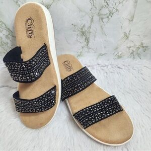 Cliffs by WHITE MOUNTAIN Black and Tan Sandals